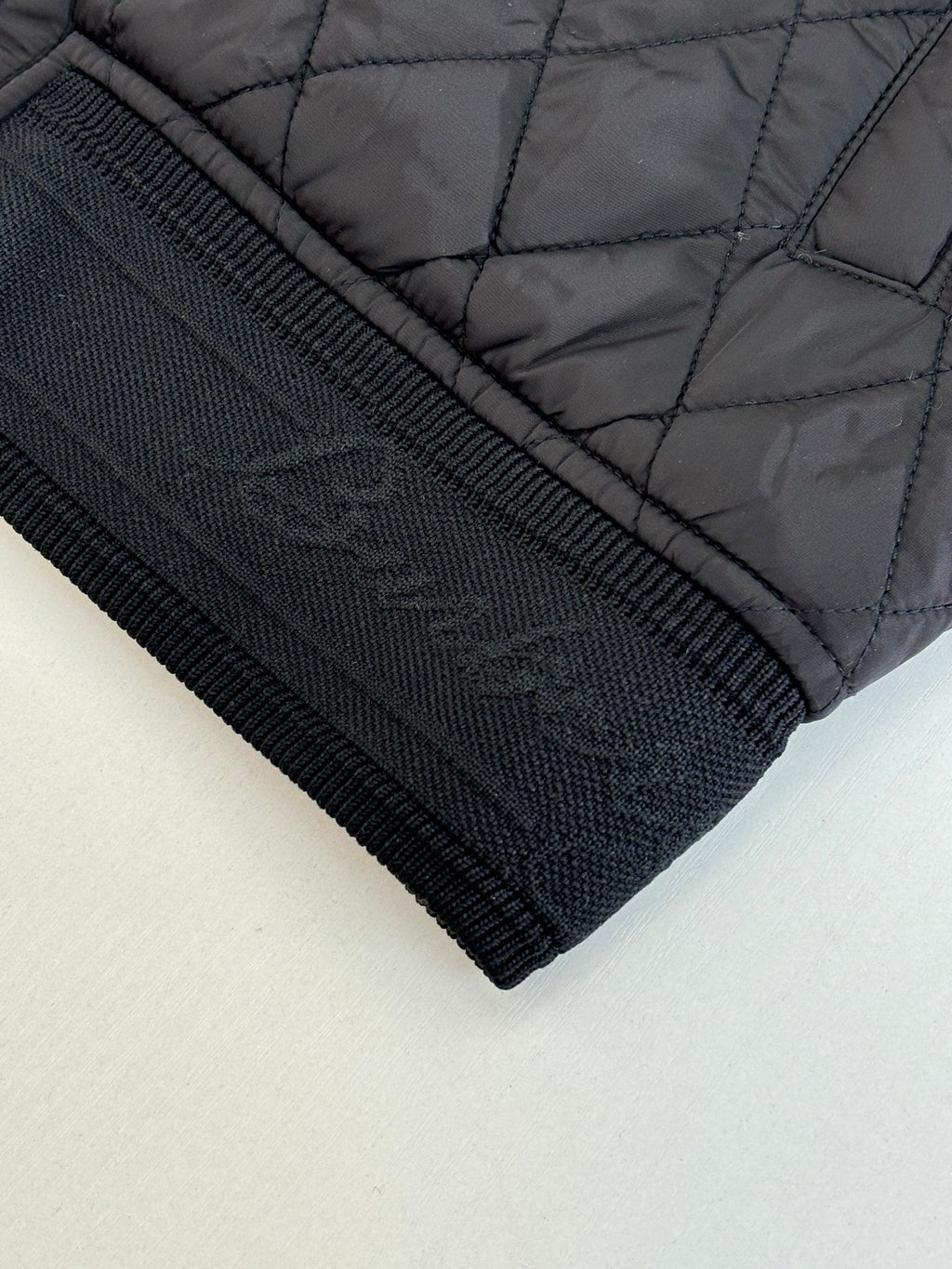 Burberry Diamond Quilted Stand Collar Nylon Jacket