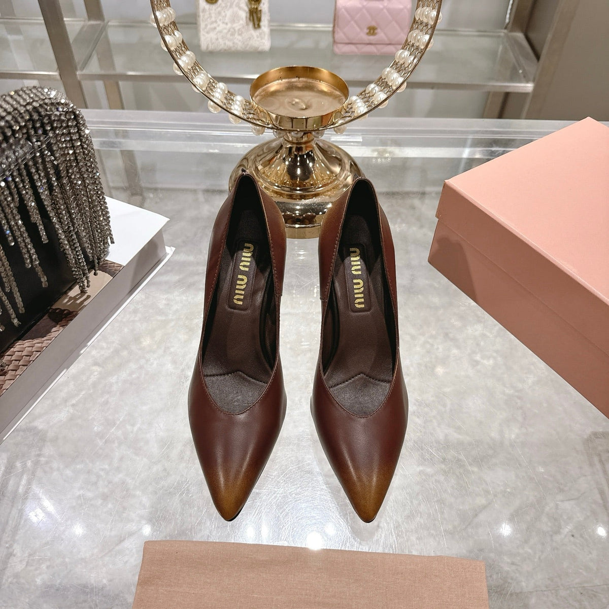 Miu Miu Pointed Toe Classic Pumps – Spring 2026 Collection