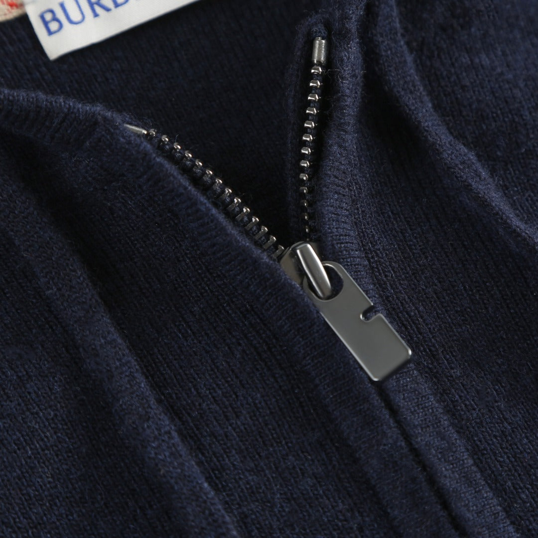 Burberry Embroidered Zip Cardigan
